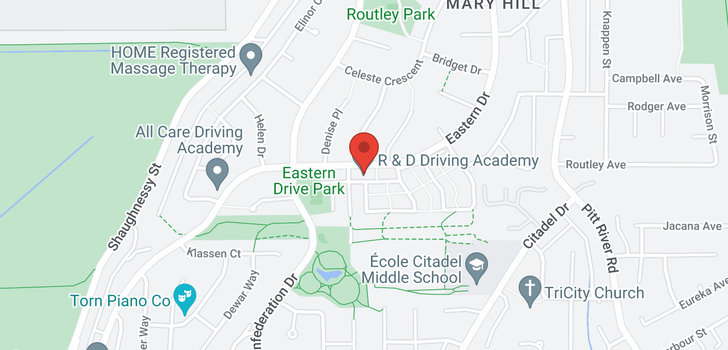 map of 1377 EASTERN DRIVE
